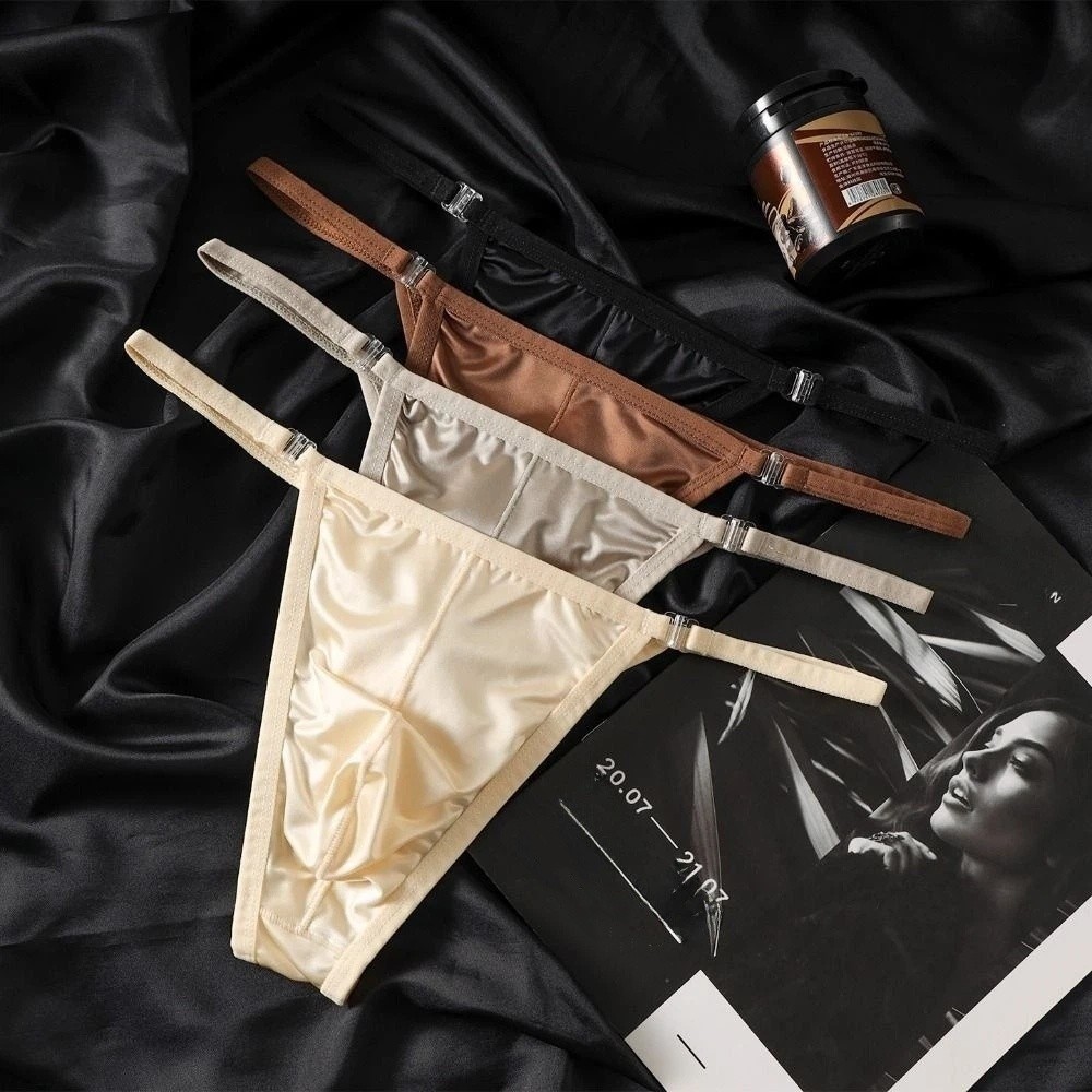Ribbon Wired Satin - Unterhosen T-Back Herren Tanga Lingerie Niedrige